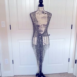 NWT - silver and black wrap / shawl